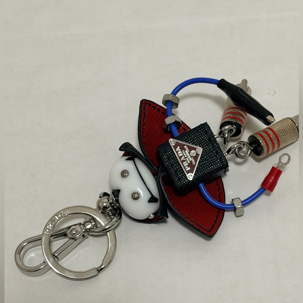 PRADA Robot Saffiano Leather Keychain Charm - Picture 5 of 8